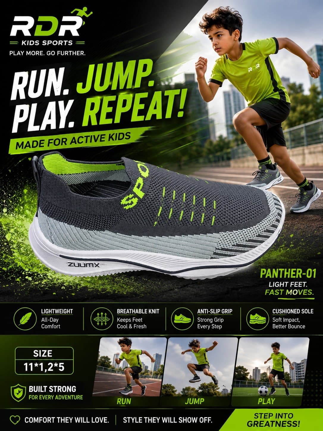 RDR Kids Sports Panther-01 sports shoe