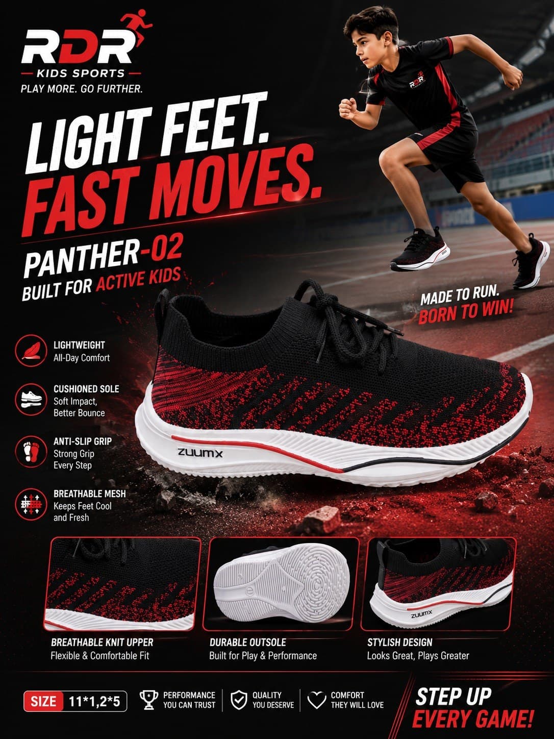 Panther-02 — Kids sports shoes